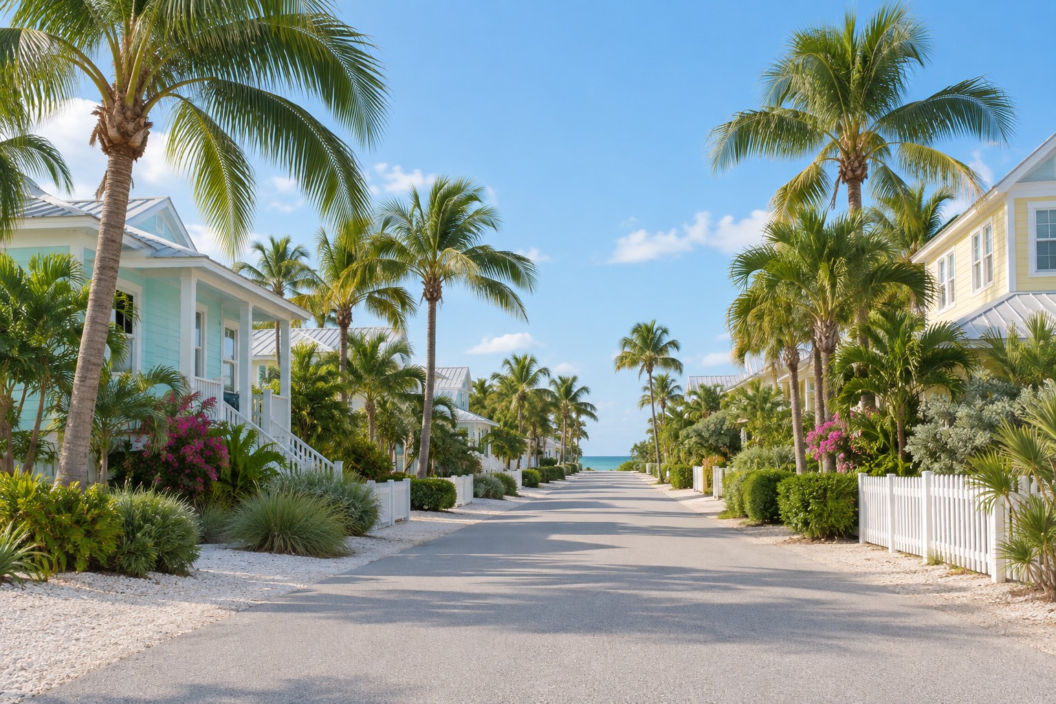 An Anna Maria Island residential street, illustrative