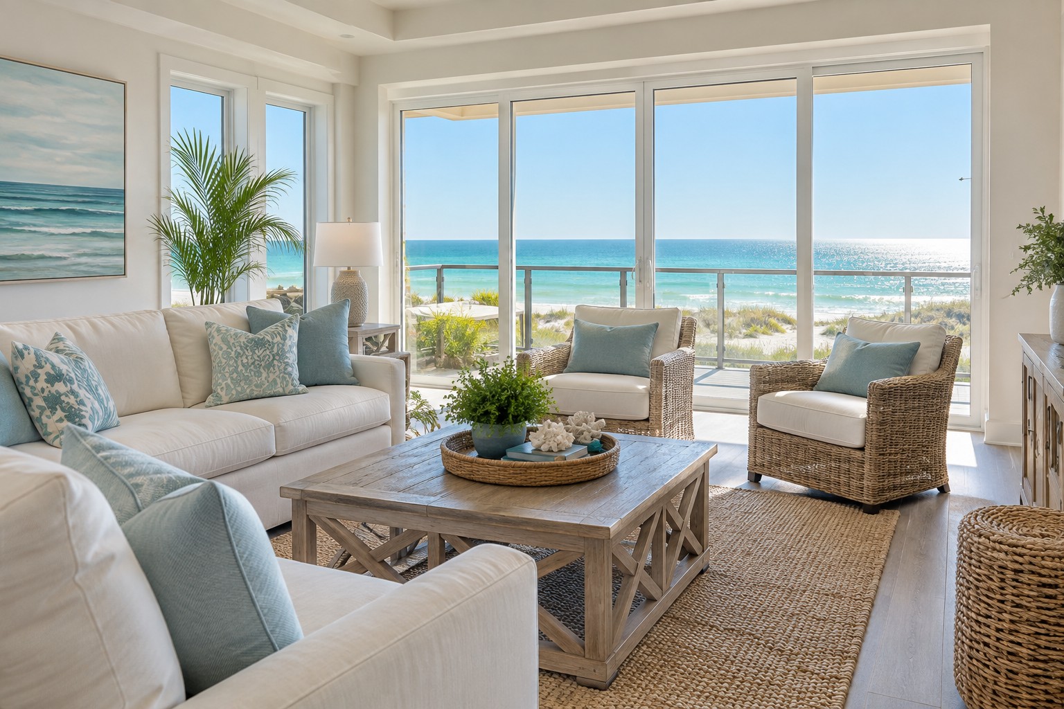 A bright Anna Maria Island home interior, illustrative